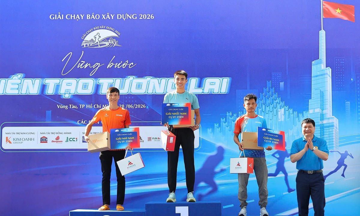 Nhà cái cá cược số 1 GO88 chúc mừng Anh Khôi vô địch giải chạy Báo Xây dựng - hình ảnh - go88bet.vip